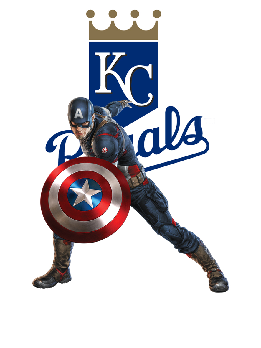 Kansas City Royals Captain America Logo vinyl decal